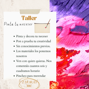 Taller pinta tu neceser